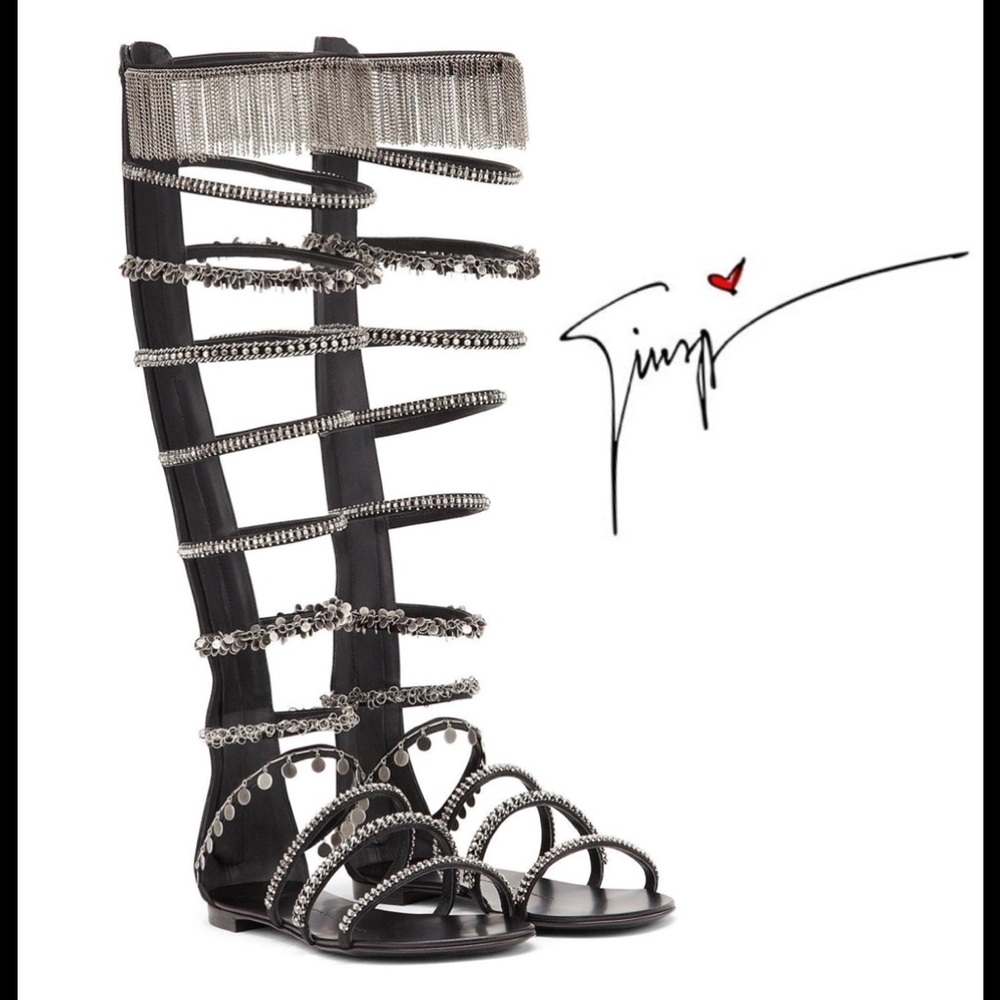 giuseppe zanotti NIB tall chained gladiators - Picture 2 of 6